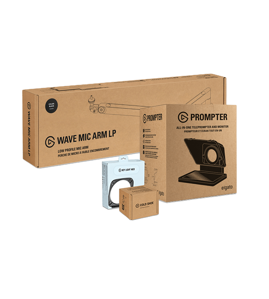 Prompter Boom Bundle + Key Light Neo (Black) | Elgato